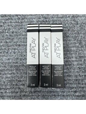 Lot Of 6 Mary Kay At Play Metallic Liquid Eyeliner SILVER 177981 Full Size NEW